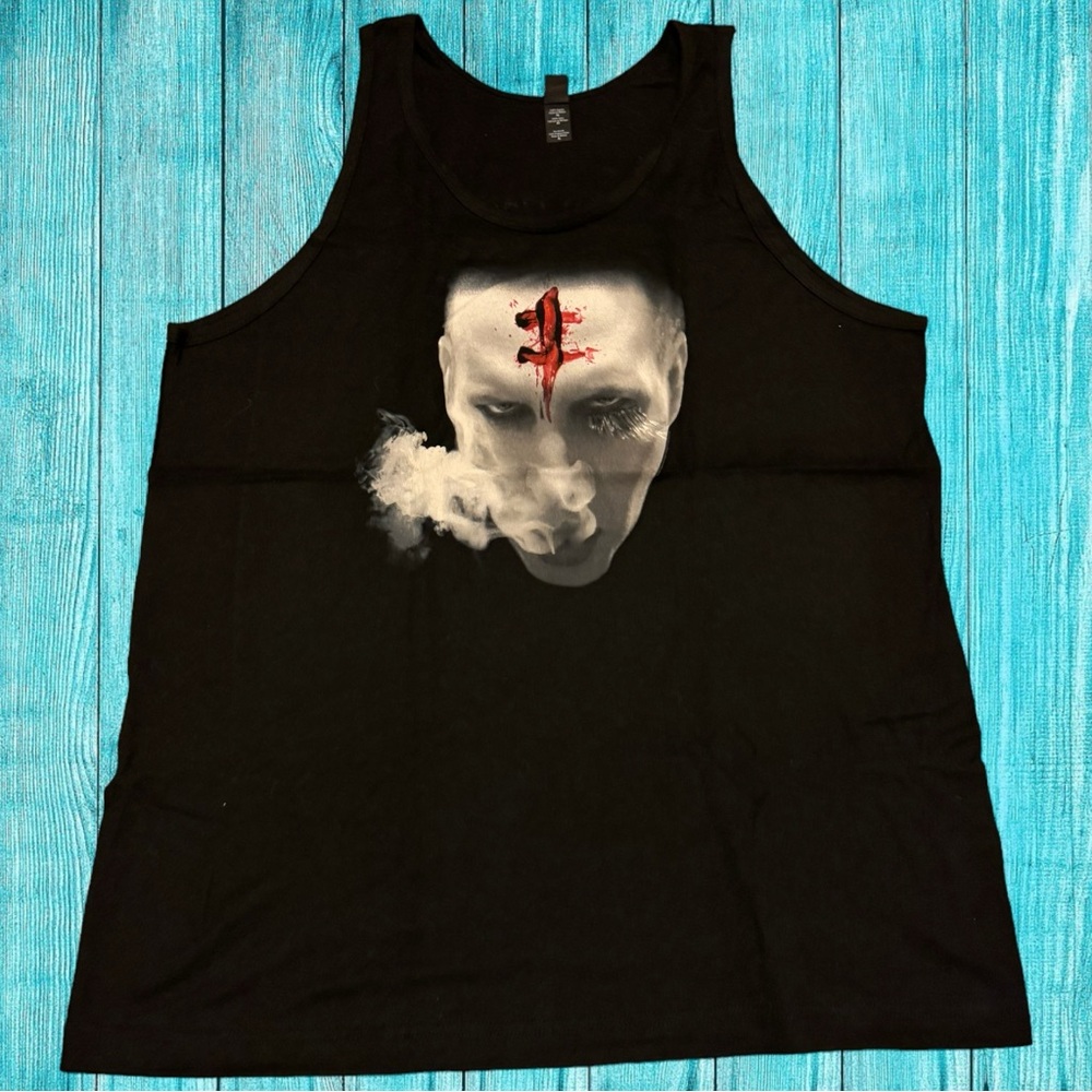 Marilyn Manson Cross Of Lorraine Tank Top Genitorturers Nine Inch Nails Shirt